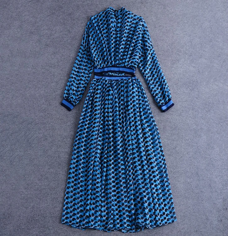 Women's Ocean Wave Maxi Dress