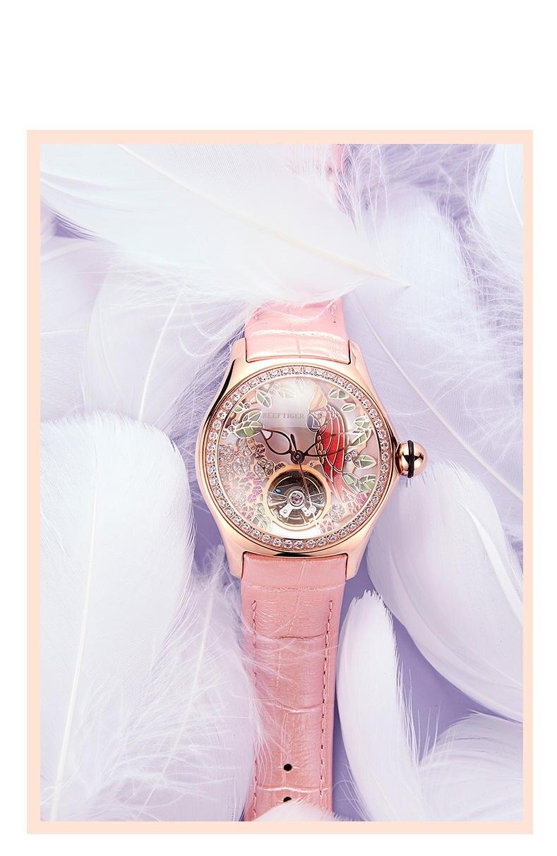 Women's Crystal Parrot Waterproof Watches